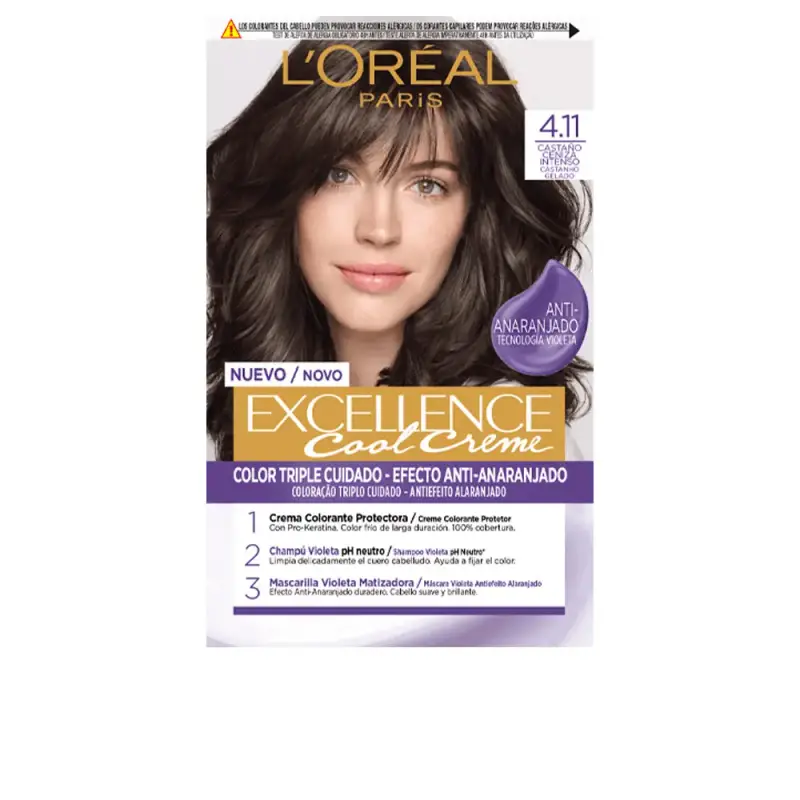 L'Oréal Colorazione Triplo Trattamento - 4.11 Castano cenere intenso