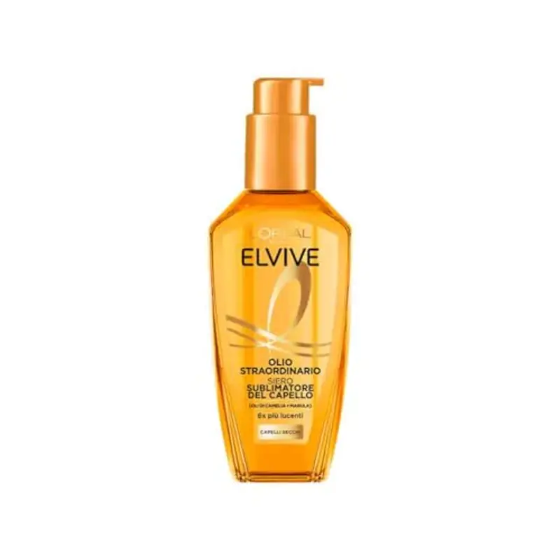 L'Oréal Elvive Trattamento, Per Capelli Normali o Secchi, Protegge da Aggressioni e Nutre la Fibra, Per Capelli Morbidi e Leggeri, Con Oli Preziosi di Marula e Camelia, Olio Straordinario, 100 ml