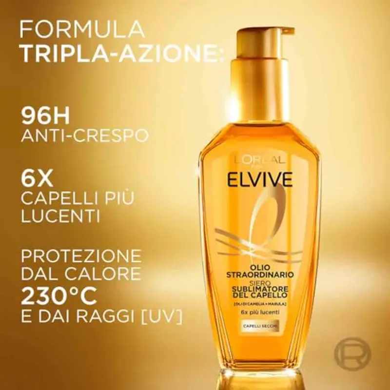 L'Oréal Elvive Trattamento, Per Capelli Normali o Secchi, Protegge da Aggressioni e Nutre la Fibra, Per Capelli Morbidi e Leggeri, Con Oli Preziosi di Marula e Camelia, Olio Straordinario, 100 ml miniatura 3