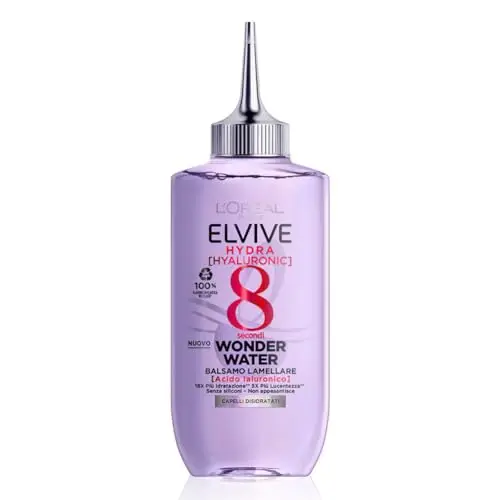 L'Oréal Paris Balsamo Lamellare Elvive Wonder Water Hydra Hyaluronic, Per Dare Lucentezza a Capelli Disidratati, Senza