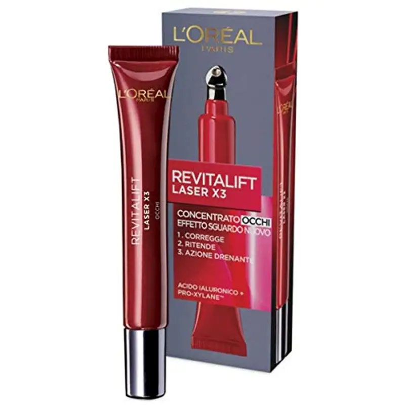L'Oréal Paris Contorno Occhi Revitalift Laser X3, Azione Antirughe Anti-Età con Acido Ialuronico e Pro miniatura 2