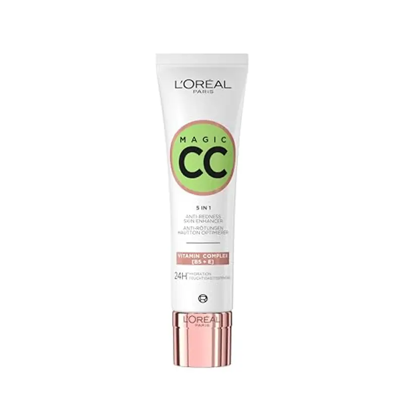 L'Oréal Paris, Crema Anti-Rossori Color Verde, Con Vitamine B5 ed E, Pelle Idratata Fino a 24h e Uniformata, Risultato