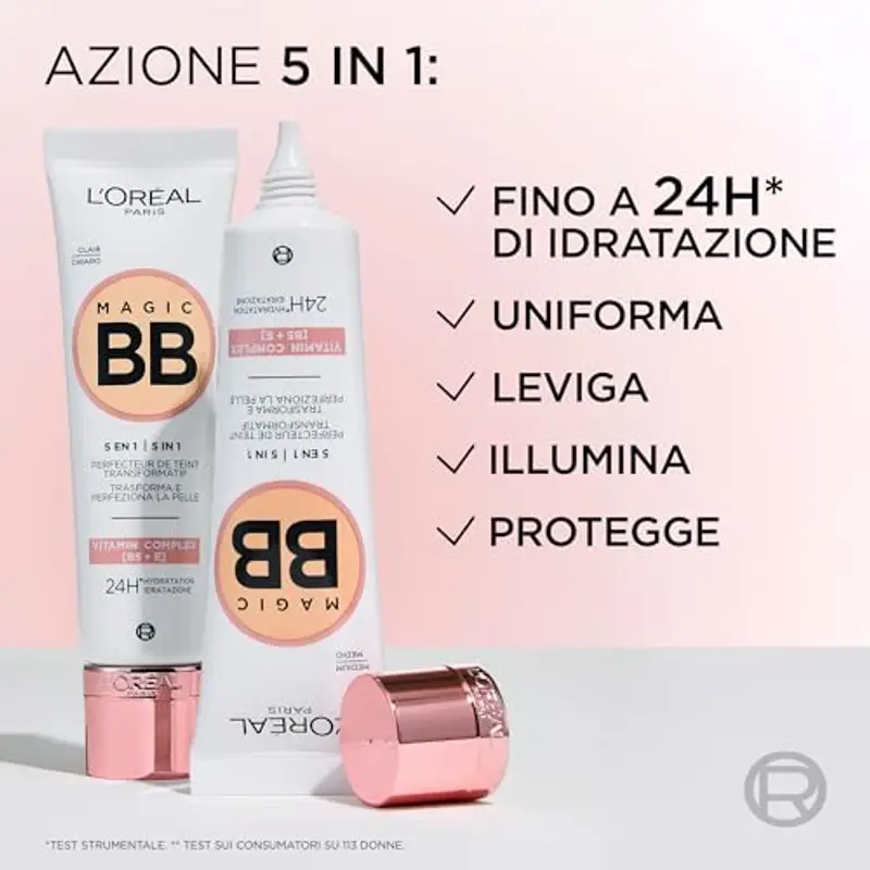 L'Oréal Paris, Crema Colorata Idratante e Uniformante, Con Vitamine B5 ed E, Pelle Idratata Fino a 24h, Con SPF 20, 03 miniatura 3