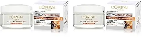L'Oréal Paris Crema Viso Giorno e Notte Attiva Anti-Rughe, Trattamento Fortificante 65+ con Multivitamine, Adatto a