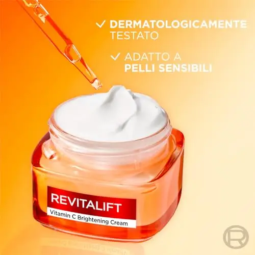 L'Oréal Paris Crema Viso Illuminante, Adatta a Pelli Sensibili, Azione Levigante e Uniformante, Pelle Morbida e miniatura 3