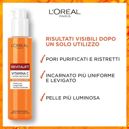 L'Oréal Paris Detergente Viso Purificante, Adatto a Pelli Sensibili, Azione Levigante e Uniformante, Pelle Morbida e miniatura 3