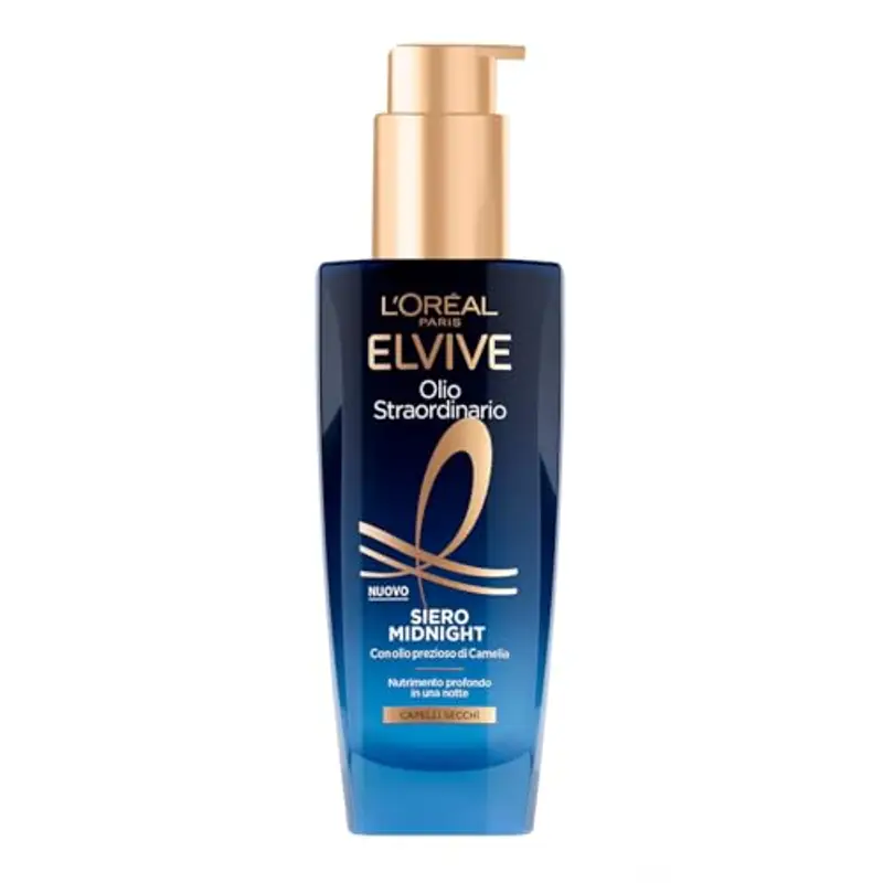 L'Oréal Paris Elvive Olio Straordinario Siero Midnight, Per Capelli Secchi, Nutrimento Intenso In Una Notte, con Olio