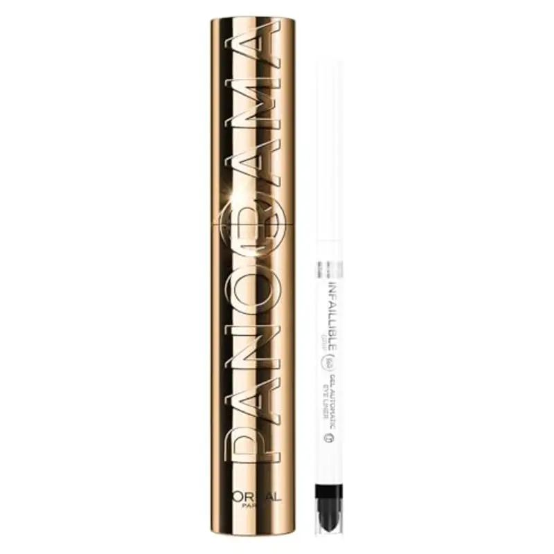 L'Oréal Paris Kit Even Bigger Eyes con Mascara Volumizzante, Panorama by Volume Million Lashes, Colore: Nero e Matita