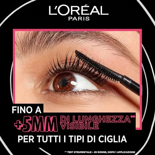 L'Oréal Paris Mascara Telescopic Lift Bipacco, 5mm di Lunghezza per le tue Ciglia, Volumizza, Solleva, Waterproof miniatura 2