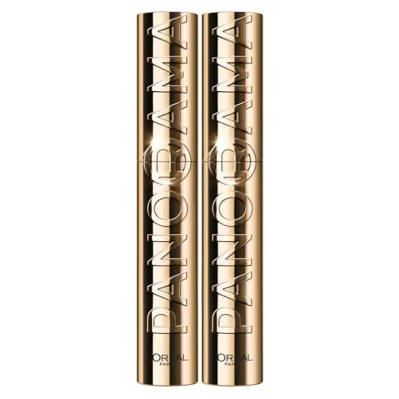 L'Oréal Paris Mascara Volumizzante Bipacco, Ciglia a Ventaglio, Sguardo più Ampio, Adatto a Occhi Sensibili, Arricchito