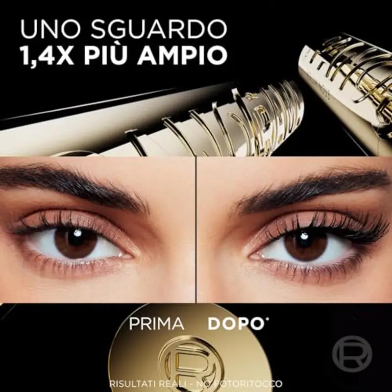 L'Oréal Paris Mascara Volumizzante Bipacco, Ciglia a Ventaglio, Sguardo più Ampio, Adatto a Occhi Sensibili, Arricchito miniatura 3