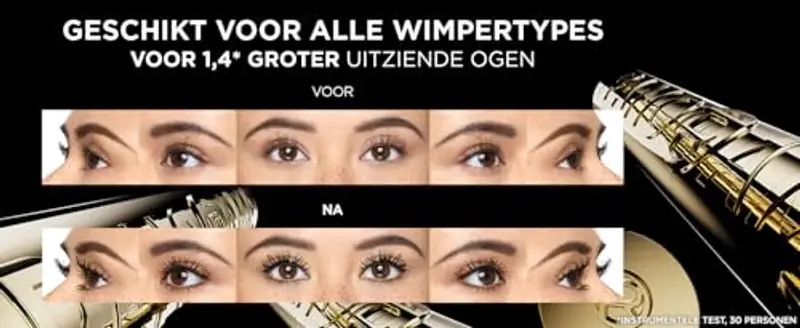 L'Oréal Paris Mascara Volumizzante Ciglia a Ventaglio Sguardo Ampio per Occhi Sensibili Arricchito con 5% Stretchflex miniatura 3