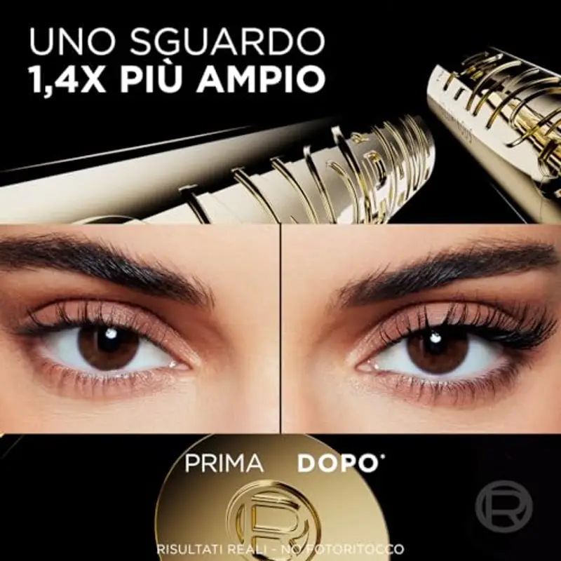 L'Oréal Paris Mascara Volumizzante, Ciglia a Ventaglio, Sguardo più Ampio, Adatto a Occhi Sensibili, Arricchito con 5% miniatura 3