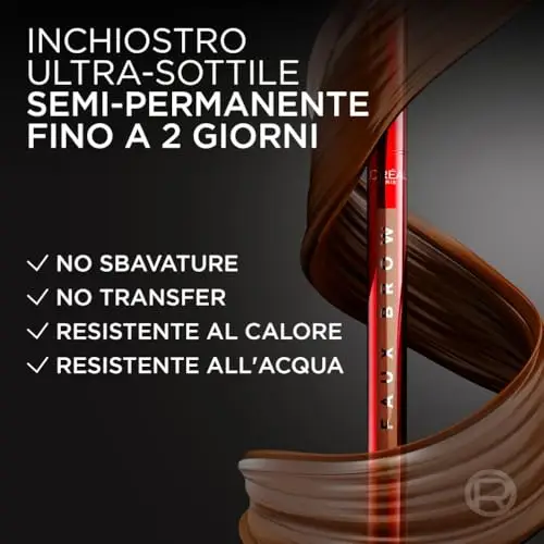 L'Oréal Paris Penna Sopracciglia, Per Sopracciglia Folte e Colorate, Tenuta Fino a 48H, Effetto Ultra Naturale, No miniatura 3