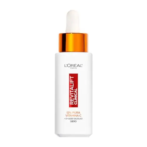 L'Oréal Paris Siero Viso 12% Pura Vitamina C, Per Pelle Più Luminosa e Pori Meno Visibili, Revitalift Clinical, 30 ml
