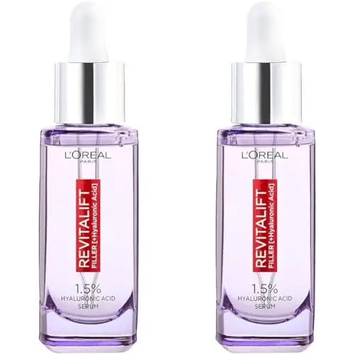 L'Oréal Paris Siero Viso Revitalift Filler, Azione Rimpolpante e Anti-Rughe, Altamente Concentrato con Acido Ialuronico