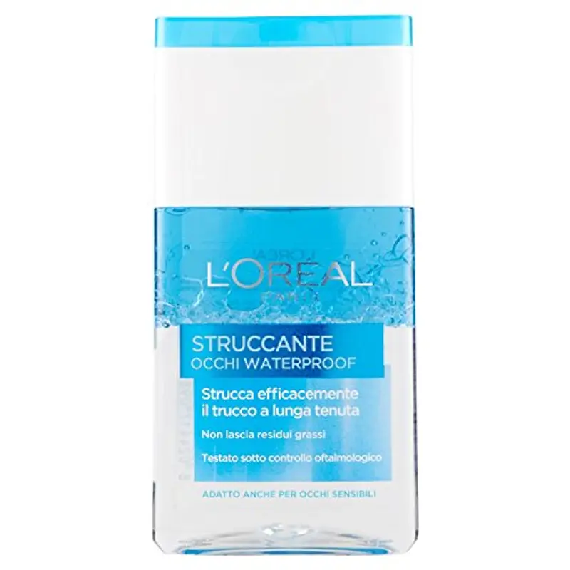 L'Oréal Paris Struccante Occhi Waterproof, Strucca Efficacemente il Trucco a Lunga Tenuta, No Residui Grassi, 125 ml