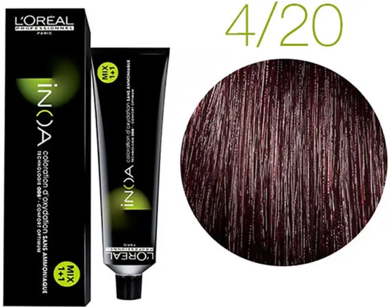 L'Oreal Inoa Tintura - 4.20 Castano Irisèe Intenso
