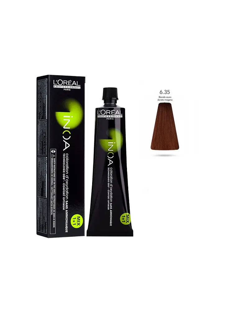 L'Oreal Inoa Tintura - 6.35 Biondo Scuro Dorato Mogano