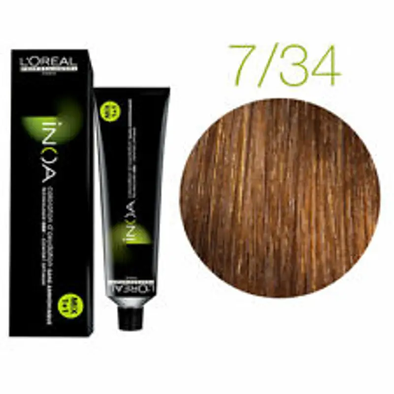 L'Oreal Inoa Tintura - 7.34 Biondo Dorato Ramato