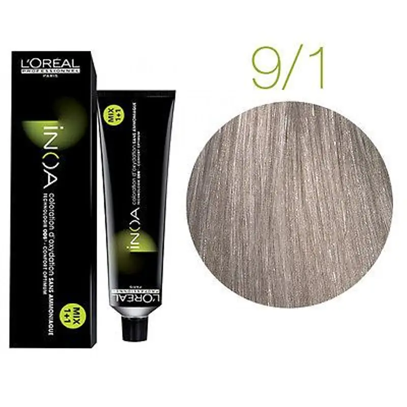 L'Oreal Inoa Tintura - 9.1 Biondo Chiarissimo Cenere