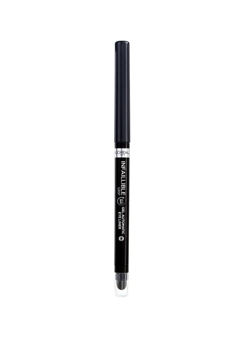 L'OREAL, L'oréal Paris Matita Automatica In Gel Infaillible 36h Grip Liner, Tratto Sfumabile A Lunga Tenuta, Waterproof, Formula In Gel, Tonalità: 01 Intense Black., Donna, Nero, Taglia: FASUL
