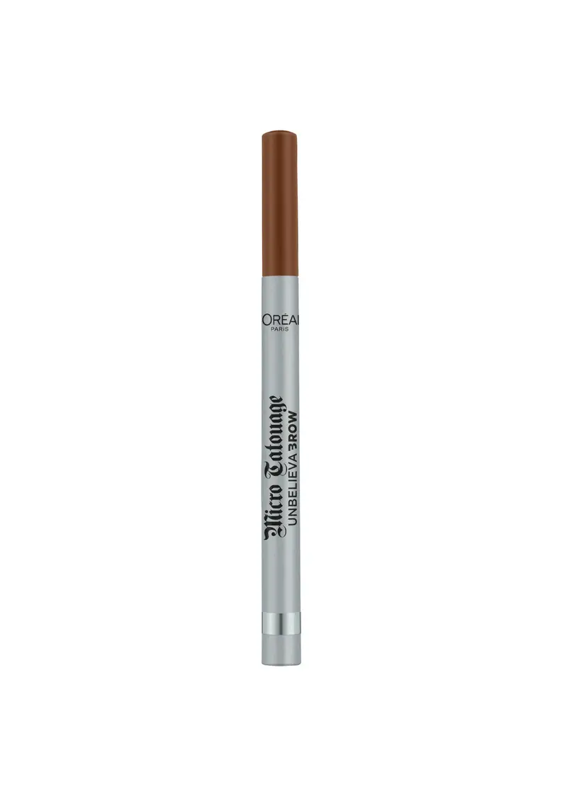 L'OREAL, L'oréal Paris Unbelievabrow Micro Tatouage, Pennarello Per Sopracciglia, Effetto Microblading, Brunette (105)., Donna, Marrone scuro, Taglia: FASUL