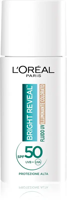 Bright Reveal Illuminante Colorato Protezione solare dal finish colorato e texture leggera. SPF 50 colore chiaro 50 ml