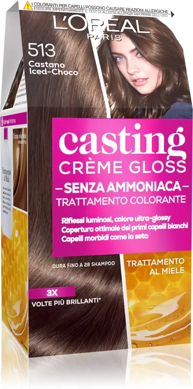L’Oréal Paris Casting Crema Gloss tinta per capelli colore 513 Castano Iced-Choco
