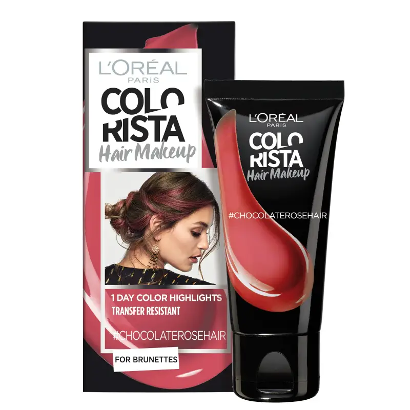 L'Oreal Paris, Colorista Makeup, Tintura per Capelli Semipermanente, #rosa cioccolato, 30 ml