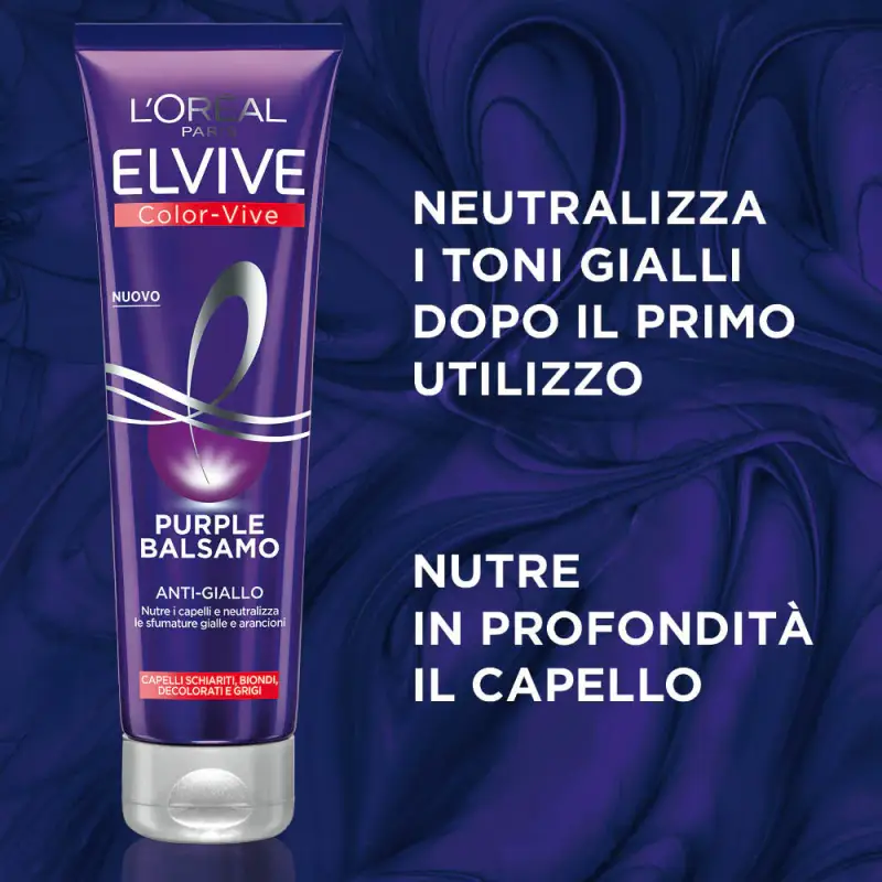 Elvive Balsamo antigiallo Color Vive Purple - Capelli colorati miniatura 3