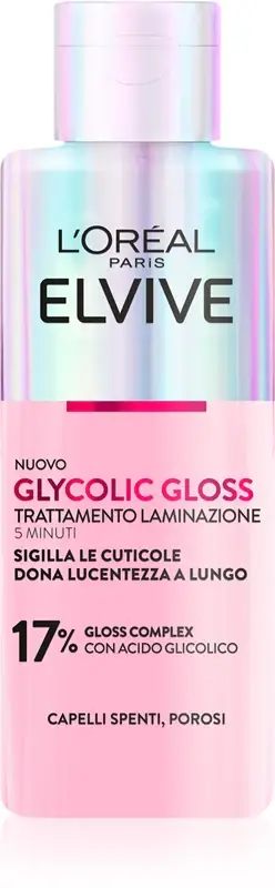 L’Oréal Paris Elvive Glycolic Gloss maschera per capelli per lisciare e rigenerare i capelli rovinati 200 ml