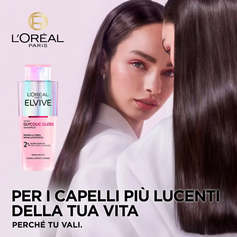 Elvive Glycolic Gloss Shampoo con Acido Glicolico - Shampoo riparatore, Capelli danneggiati miniatura 2