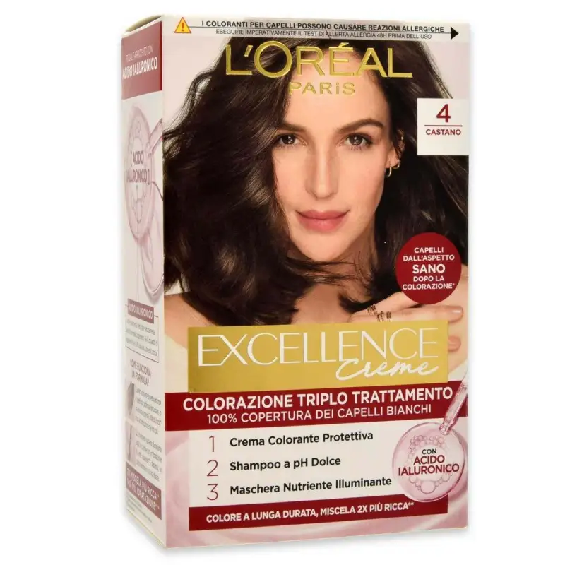 L'oreal colorazione triplo trattamento excellence n 4 castano