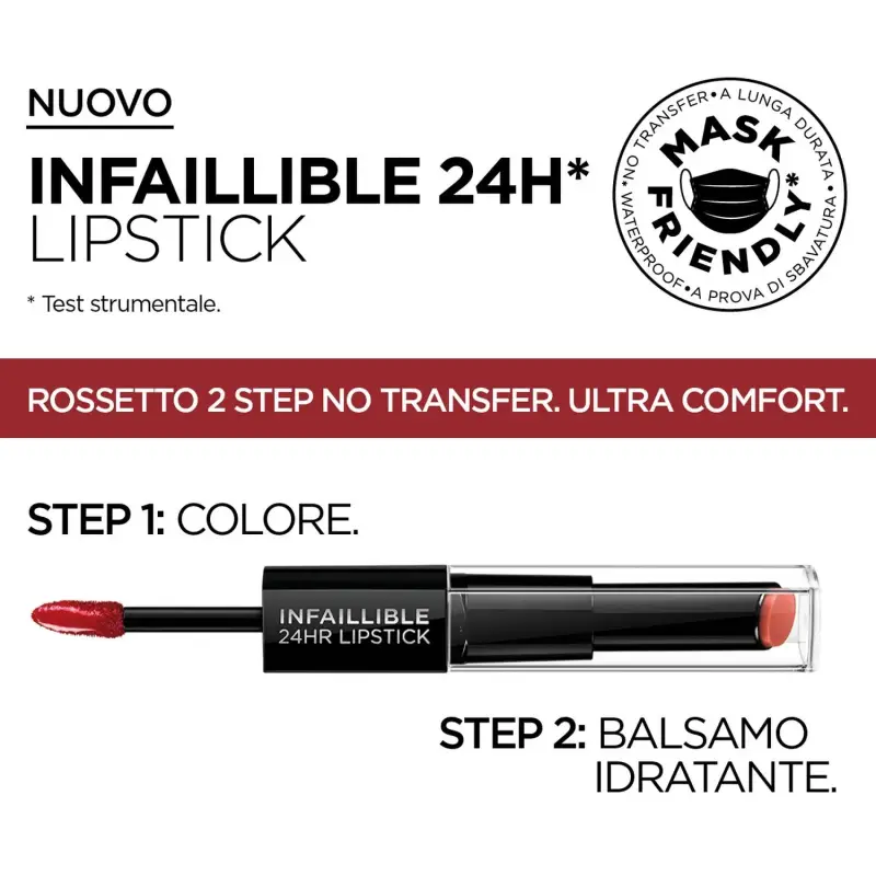 Labbra Infaillible 2 Step 24H 801 Toujours Toffee - Rossetti miniatura 2
