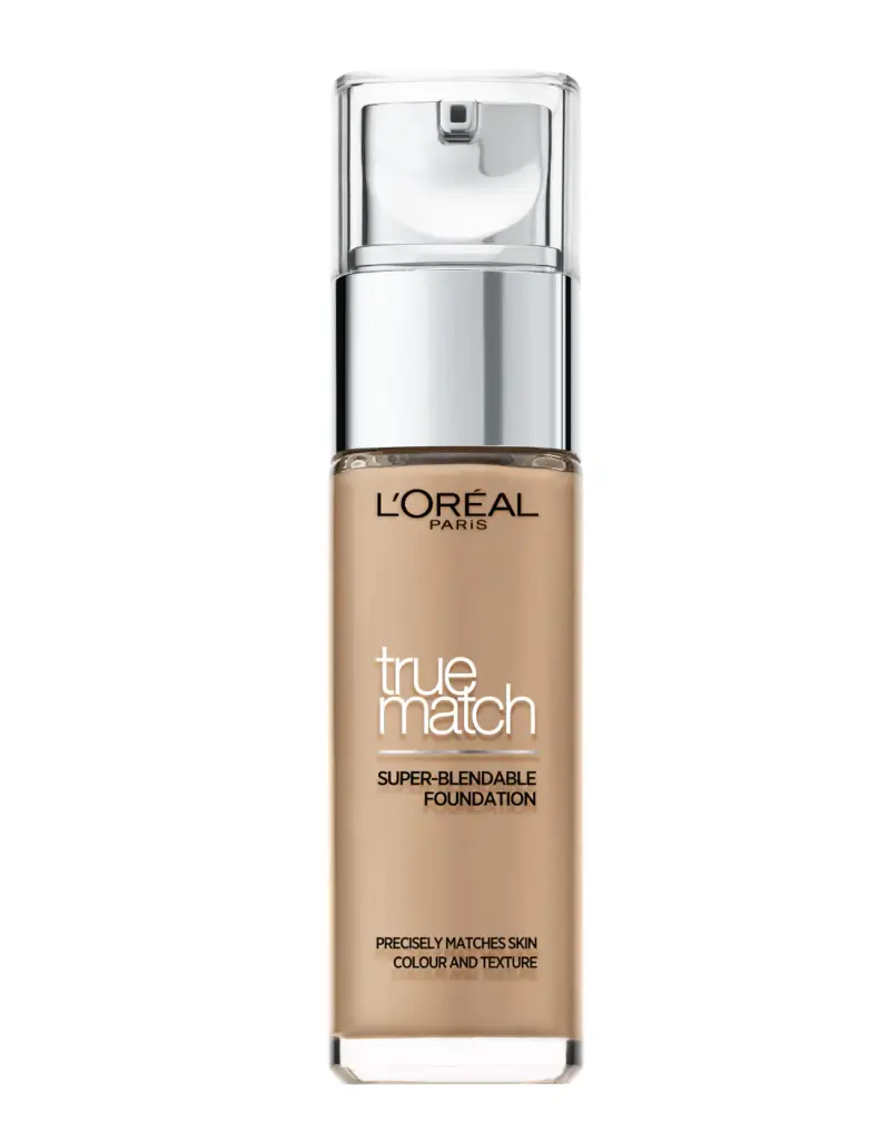 L'Oreal Paris, True Match Super-Blendable, acido ialuronico, fondotinta liquido, 7R-7C, Ambre Rose, SPF 15, 30 ml
