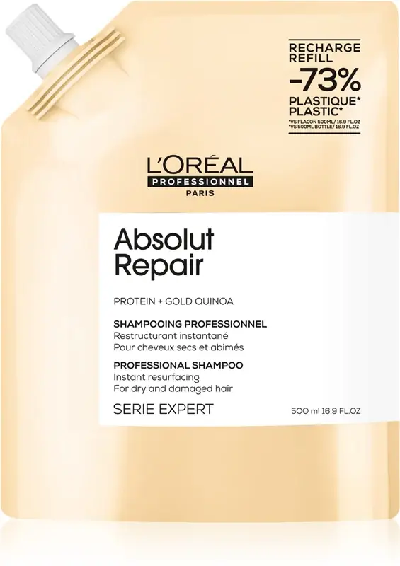 Professionnel Eco-ricarica Absolut Repair Gold Shampoo Ristrutturante Serie Expert 500ml
