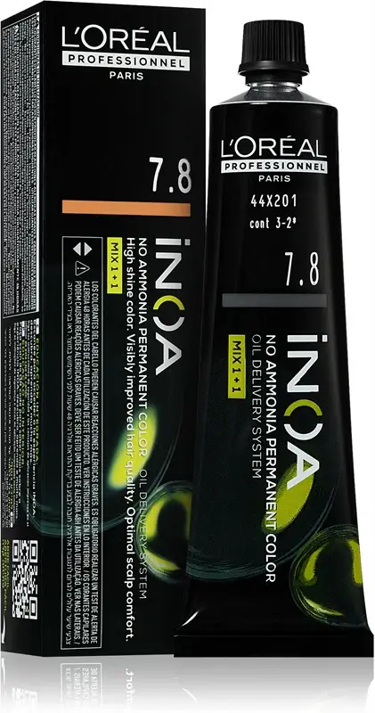 Inoa tinta permanente per capelli senza ammoniaca colore 7.8 60 ml