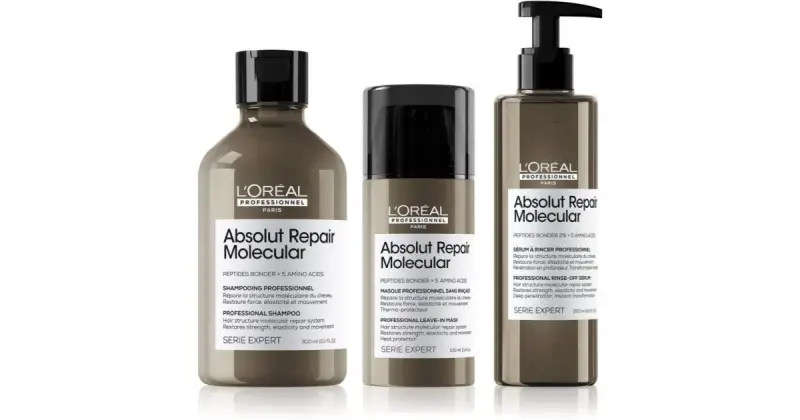 Serie Expert Absolut Repair Molecular confezione conveniente per capelli rovinati
