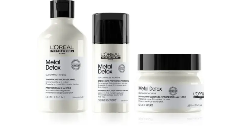 Serie Expert Metal Detox confezione conveniente (per capelli tinti e danneggiati)
