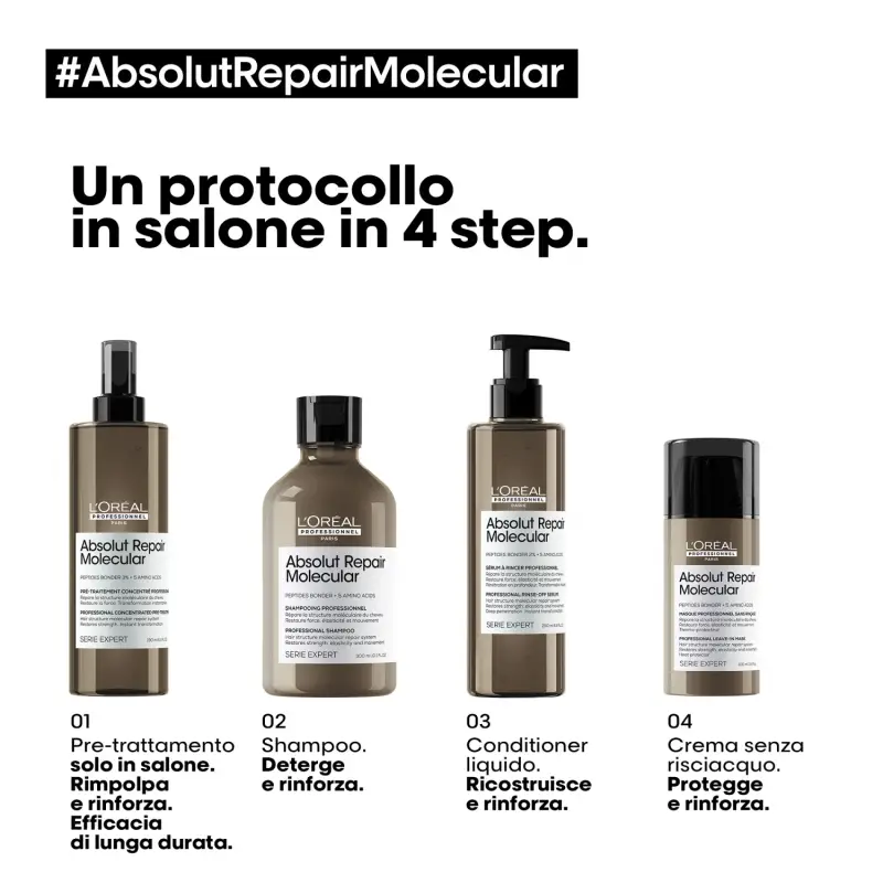 SERIE EXPERT New Absolut Repair Molecular Leave-In Mask - Styling e trattamento capelli miniatura 3