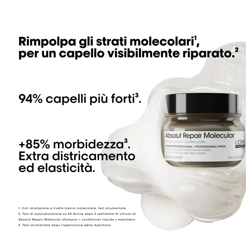 SERIE EXPERT New Absolut Repair Molecular Mask - Maschera capelli rovinati, Capelli danneggiati miniatura 2