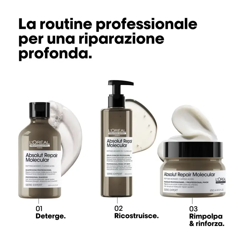 SERIE EXPERT New Absolut Repair Molecular Mask - Maschera capelli rovinati, Capelli danneggiati miniatura 4