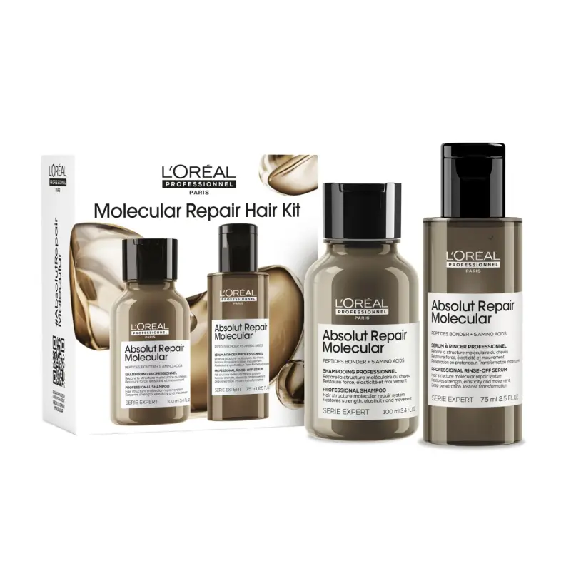 SERIE EXPERT New Absolut Repair Molecular Mini Duo Kit Shampoo + Conditioner Liquido - Cofanetto per capelli