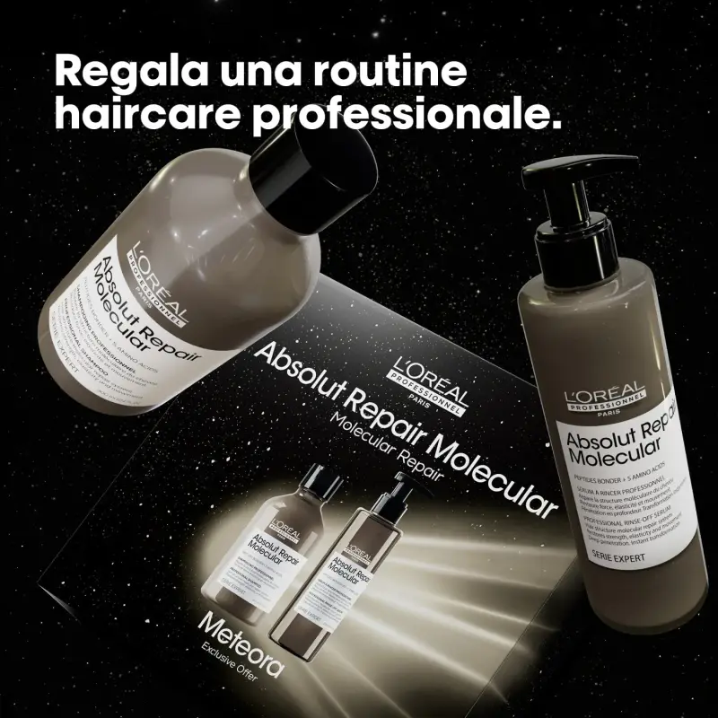SERIE EXPERT New Cofanetto Natale Absolut Repair Molecular Shampoo + Conditioner - Shampoo riparatore, Capelli danneggiati, Cofa miniatura 2