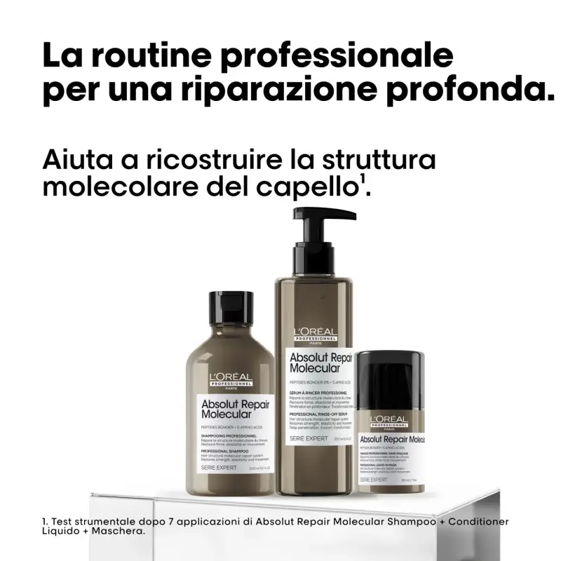 SERIE EXPERT New Cofanetto Natale Absolut Repair Molecular Trio - Cofanetto per capelli miniatura 3