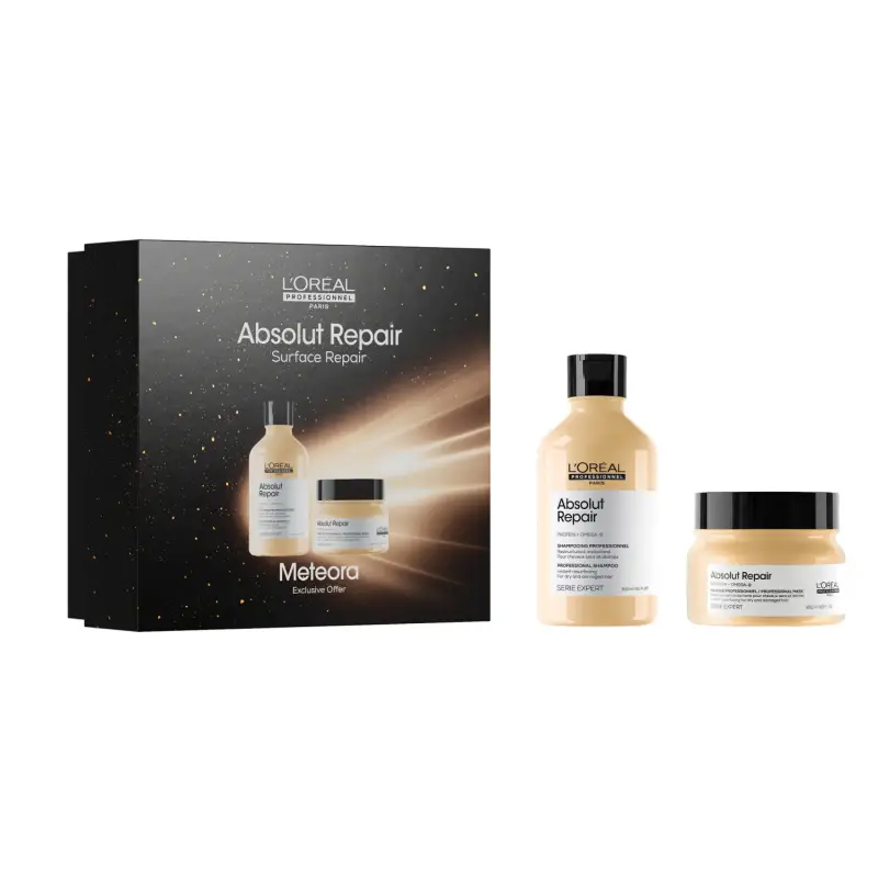 SERIE EXPERT New Cofanetto Natale Absolut Repair Shampoo + Maschera - Maschera ricostruttiva capelli,Capelli danneggiati,Cofan