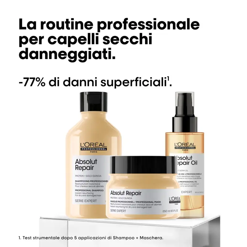 SERIE EXPERT New Cofanetto Natale Absolut Repair Trio - Cofanetto per capelli miniatura 3