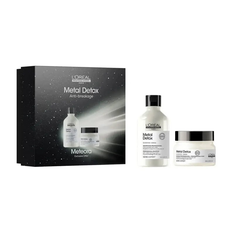 SERIE EXPERT New Cofanetto Natale Metal Detox Shampoo + Maschera - Shampoo riparatore,Maschera capelli rovinati,Capelli danneg