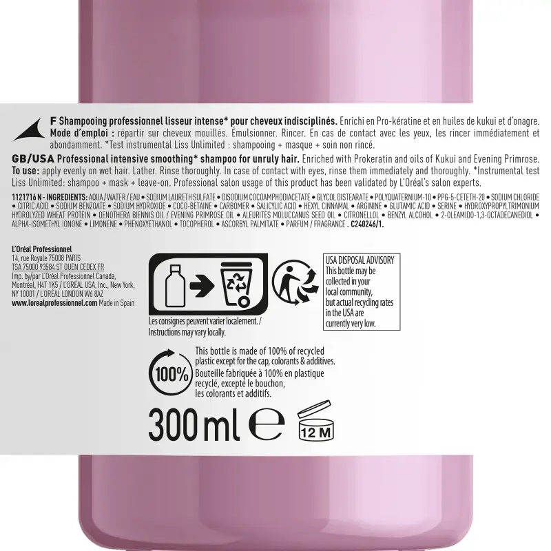 SERIE EXPERT New Liss Unlimited Shampoo - Capelli secchi miniatura 5